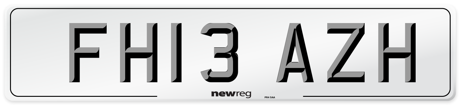 FH13 AZH Number Plate from New Reg